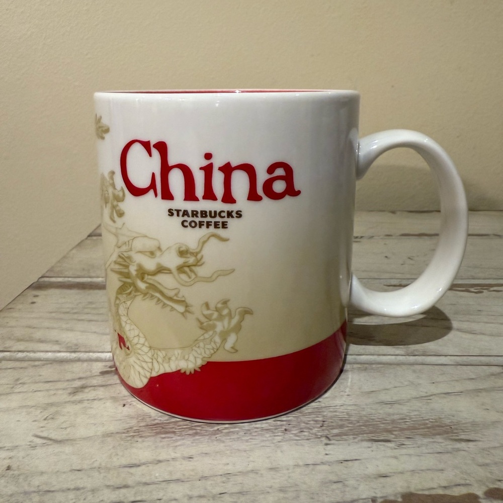 Starbucks Collector Series Coffee Mug CHINA Global City Icon Dragon 16 oz